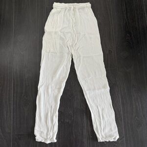 White Crinkled Pants (Junior)